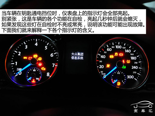 【科普】大众车系常用指示灯功能解读,新手必备哦!
